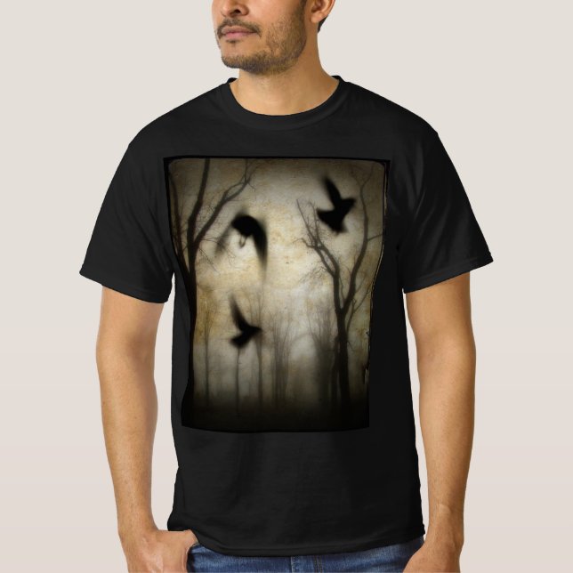 Forest Crows Trees T-Shirt (Front)