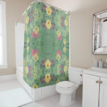 Forest Daisy Floor w/Name Shower Curtain