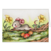 Forest Daydream - Cute Mouse Art Card (Front Horizontal)