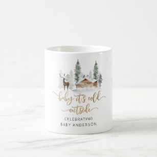 Forest Deer Baby it's cold outside Coffee Mug