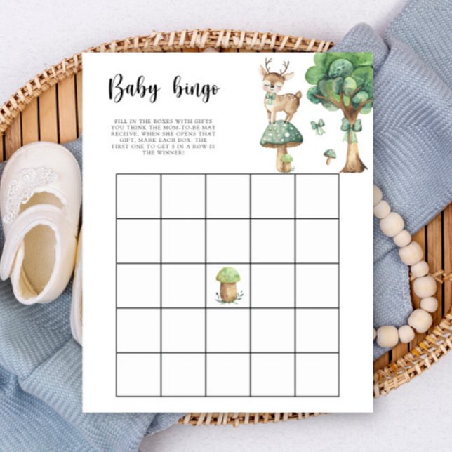 Forest Deer - Baby shower bingo game (Creator Uploaded)