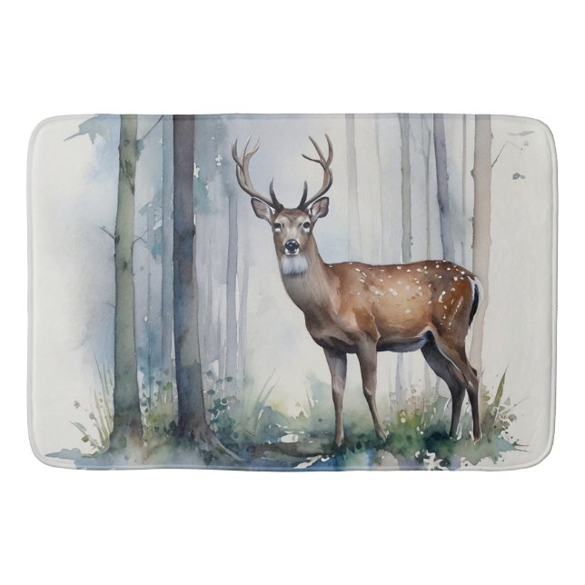 Forest Deer Bath Mat (Front)
