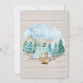 Forest Deer Bear Watercolor Baby Shower Invitation (Back)