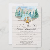 Forest Deer Bear Watercolor Baby Shower Invitation (Front)
