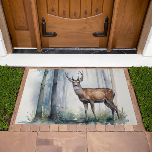 Forest Deer Door Mat
