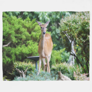 Forest Deer Fleece Blanket