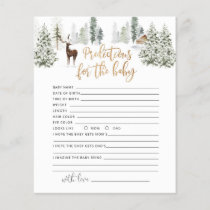 Forest deer prediction for baby card