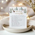 Forest deer Who knows mommy best game<br><div class="desc">Forest deer Who knows mommy best game.  "Baby it's cold outside" theme baby shower game. 
Matching items available.</div>