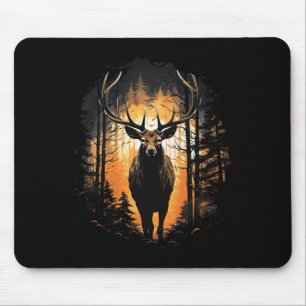 Forest Deer Wildlife Animal Illustration 1 Mouse Pad