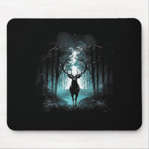 Forest Deer Wildlife Animal Illustration 2 Mouse Pad