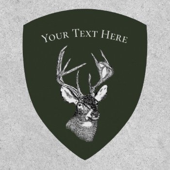 Forest Deer With Text Patch by MaggieMart at Zazzle