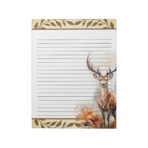 Forest Deer Woodland Animals Nature Themed Notepad