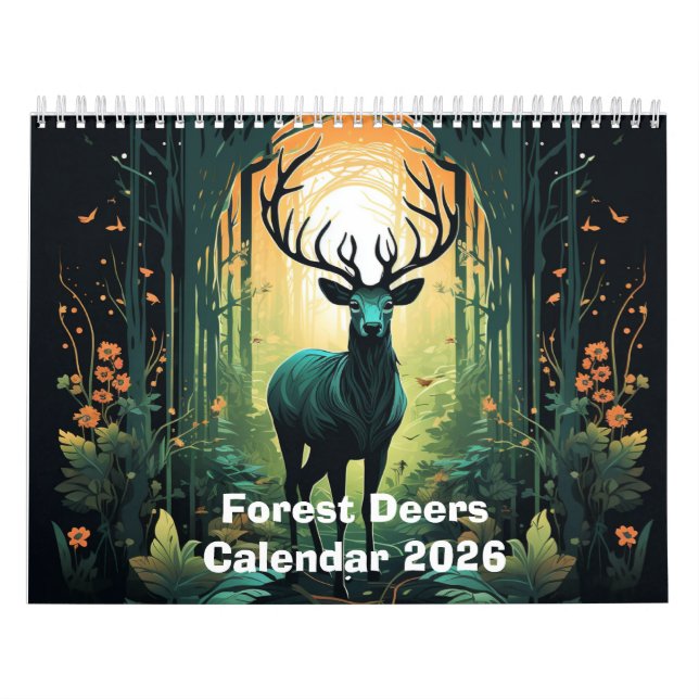 Forest Deers 2026 Calendar (Cover)