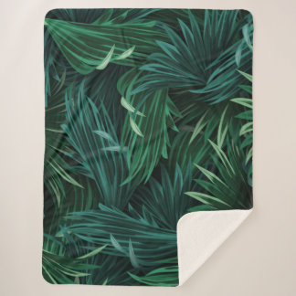 Forest Design Inspired Cushion Sherpa Blanket