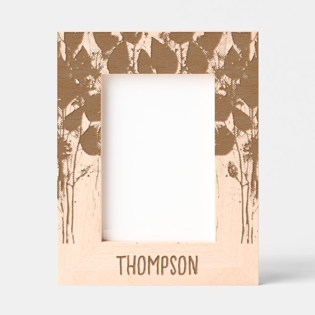 Forest Design Personalizable Wood Engraved Frames (Front)