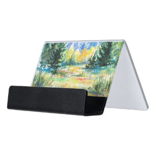 Forest Desk Business Card Holder