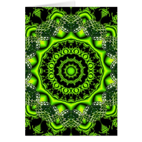 Forest Dome Mandala, Abstract Green Woods