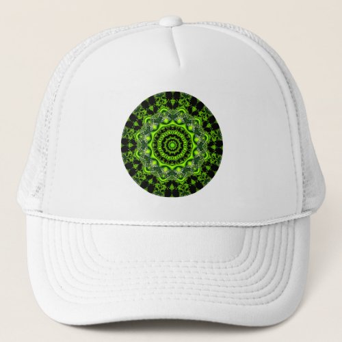 Forest Dome Mandala, Abstract Green Woods Trucker Hat