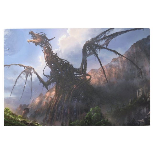 Forest dragon 36"x 24" Metal Wall Art (Front)