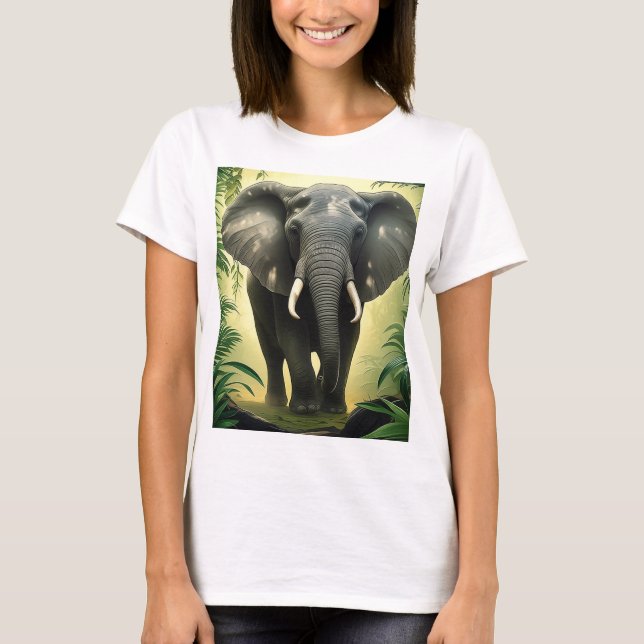 Forest Dreams – Elephant Tee for Girls (Front)