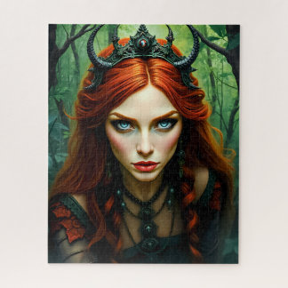 Forest Dryad Queen - Mystical Nature Fantasy Art Jigsaw Puzzle