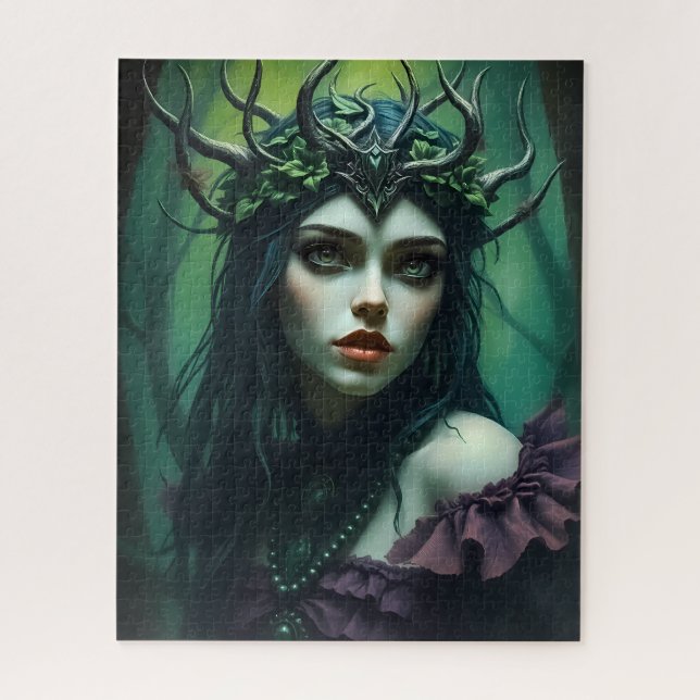 Forest Dryad Queen - Mystical Nature Fantasy Jigsaw Puzzle (Vertical)