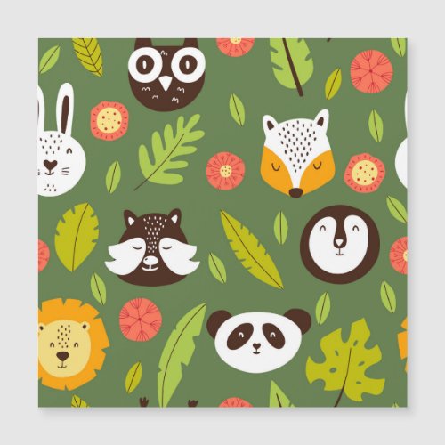 Forest dwellers Scandinavian childrens pattern