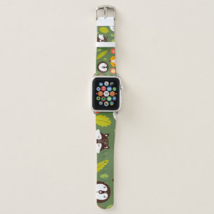 Forest dwellers: Scandinavian children's pattern. Apple Watch Band