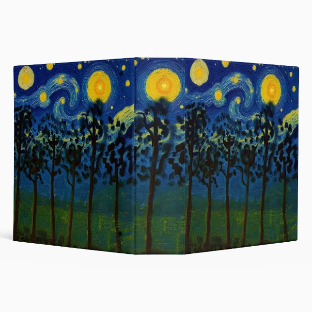 Forest Echoes of Infinity – A Forest Landscape 3 Ring Binder (Background)