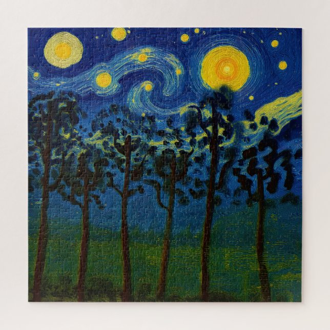 Forest Echoes of Infinity – A Forest Landscape Jigsaw Puzzle (Vertical)