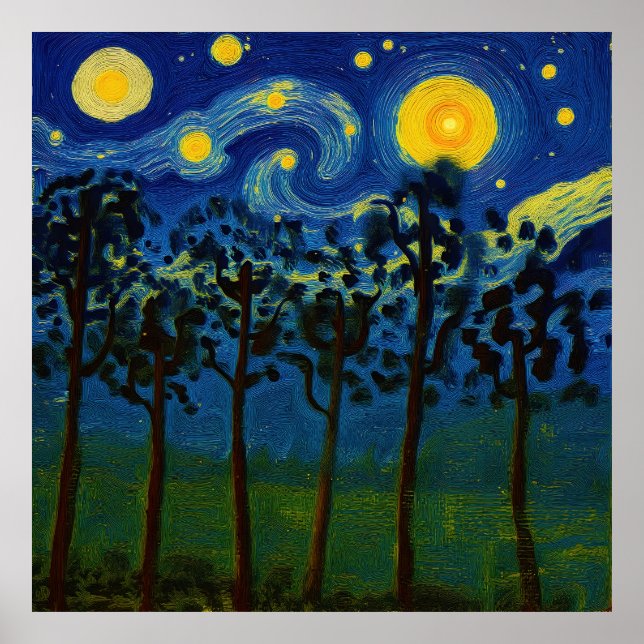 Forest Echoes of Infinity – A Forest Landscape Poster (Front)