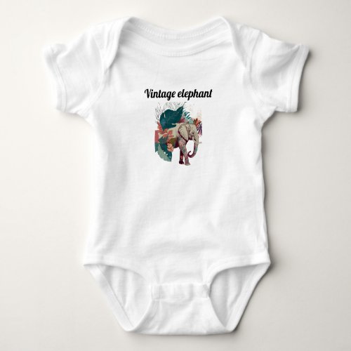 Forest elephant  baby bodysuit