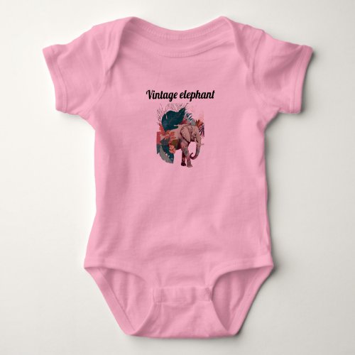 Forest elephant  baby bodysuit