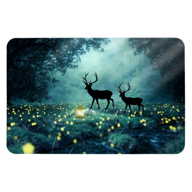 Forest Elk Flexible Photo Magnet (Horizontal)
