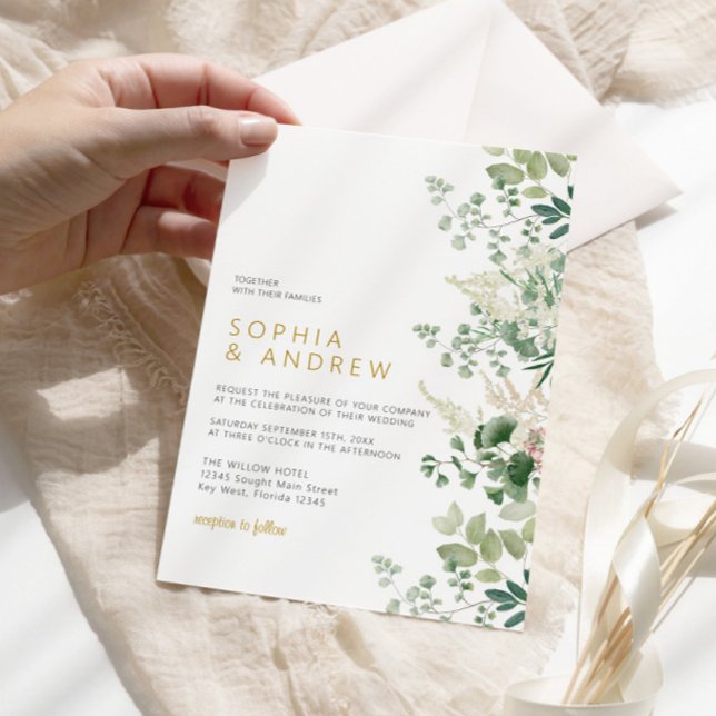 Forest Eucalyptus Greenery Wedding Invitation (Creator Uploaded)