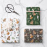 Forest Fable Woodland Animals Greenery Baby Wrapping Paper Sheets