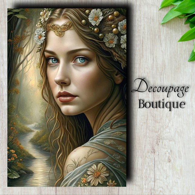 Forest Fae Queen Decoupage Tissue Paper (Forest Fae Queen Decoupage Tissue Paper)