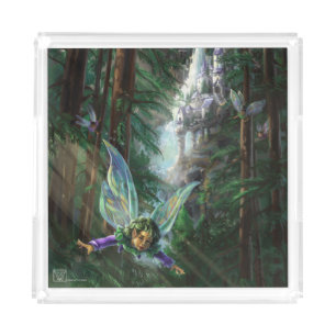 Forest Fairies and Waterfall Castle Acrylic Tray