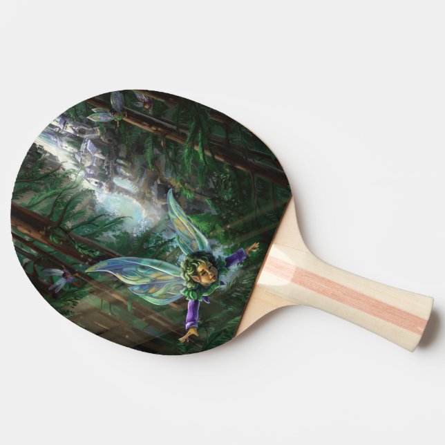 Forest Fairies and Waterfall Castle Ping Pong Paddle (Side)