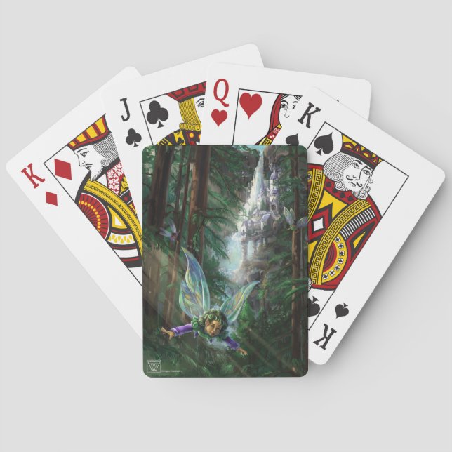 Forest Fairies and Waterfall Castle Poker Cards (Back)
