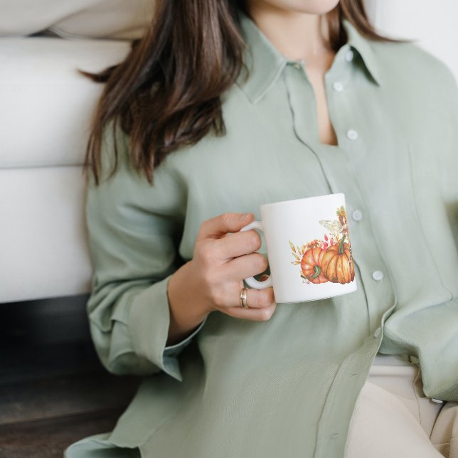 Forest Fairy & Autumn Pumpkin Bouquet  Coffee Mug (Creator Uploaded)