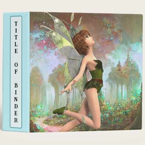 Forest fairy custom 3 ring binder