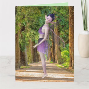FOREST FAIRY GIRL BIRTHDAY Greeting Card