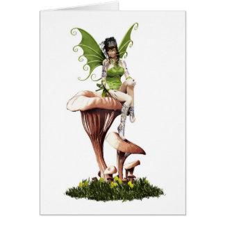Forest Fairy On Mystical Mushrooms Cards
