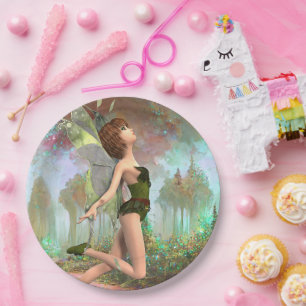 Forest fairy paper plates
