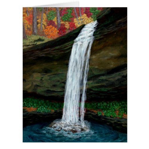 Forest Falls Appalachian Waterfall Painting