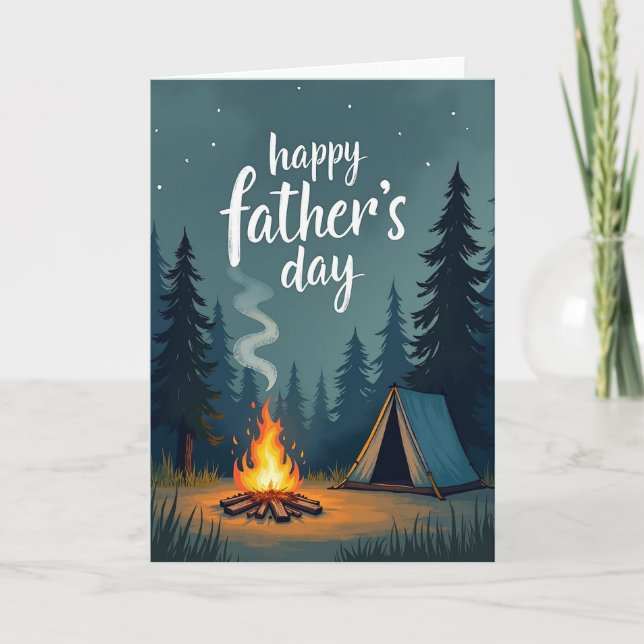 Forest Fathers Day Camp Card (Front)