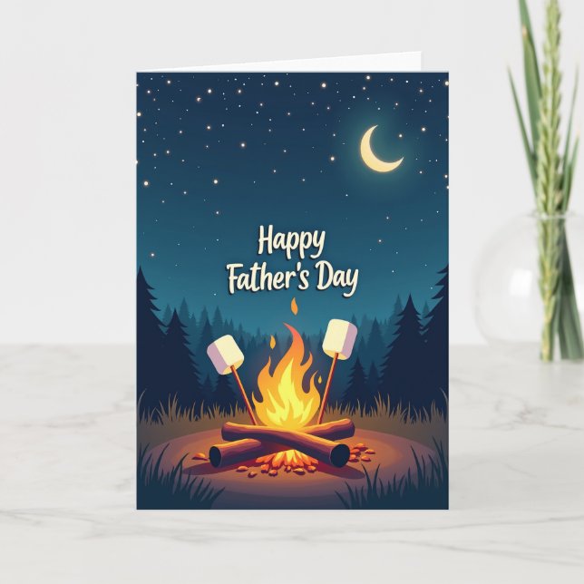 Forest Fathers Day Campfire Card (Front)