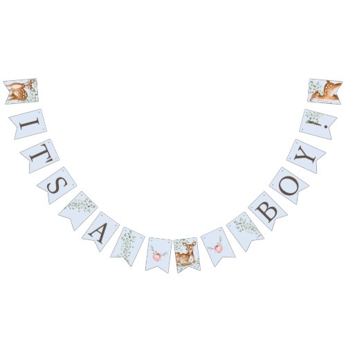 Forest Fawn Baby Shower Bunting Flags