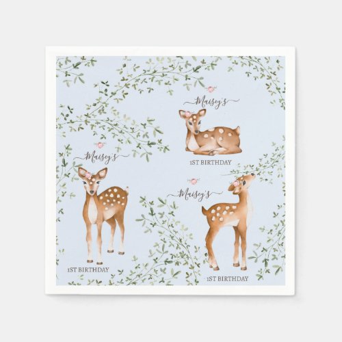 Forest Fawn Baby Shower Napkins